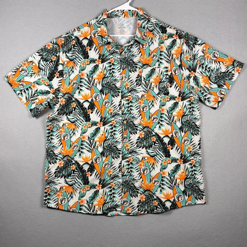 Buc-ees Tropical Surfboard Button Down Shirt 3XL Multicolor Tropical Summer